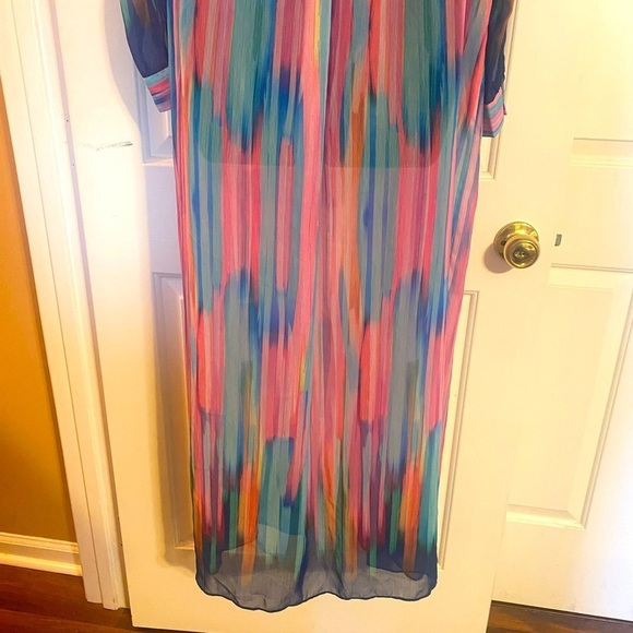 “LABEL RITU KUMAR” Sheer Kimono Kaftan Shrug - Picture 14 of 16